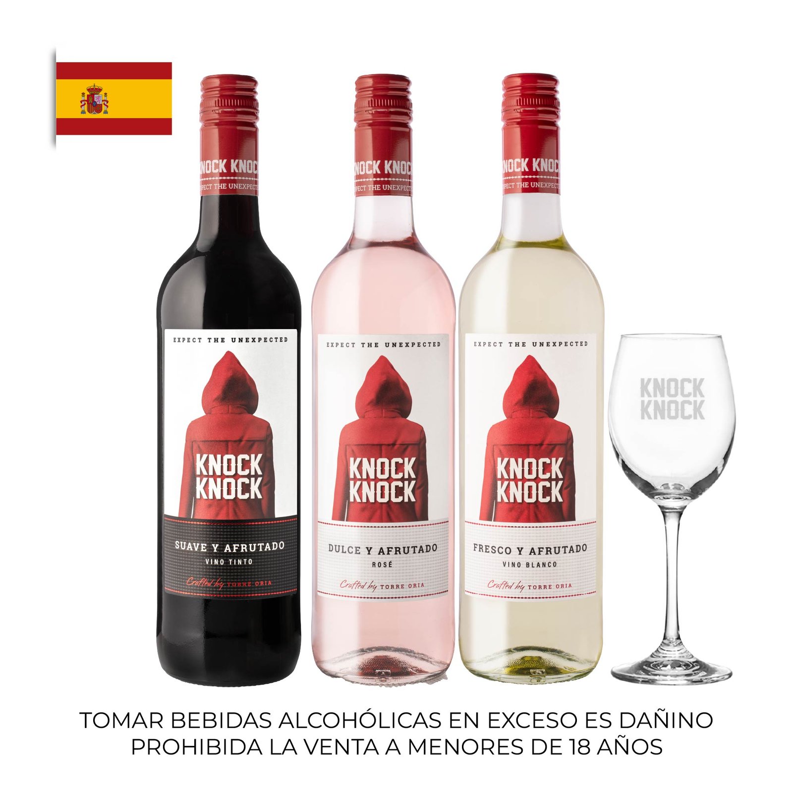 Pack 03 Knock Knock Mix 750ml + Copa