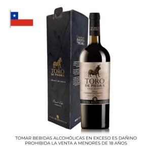 Toro De Piedra Gran reserva Sirah Y Cab Sauv 750 ml + Estuche