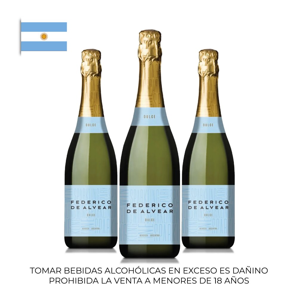 Espumantes del sur | x3 Federico D. Alvear Unlimited Dulce